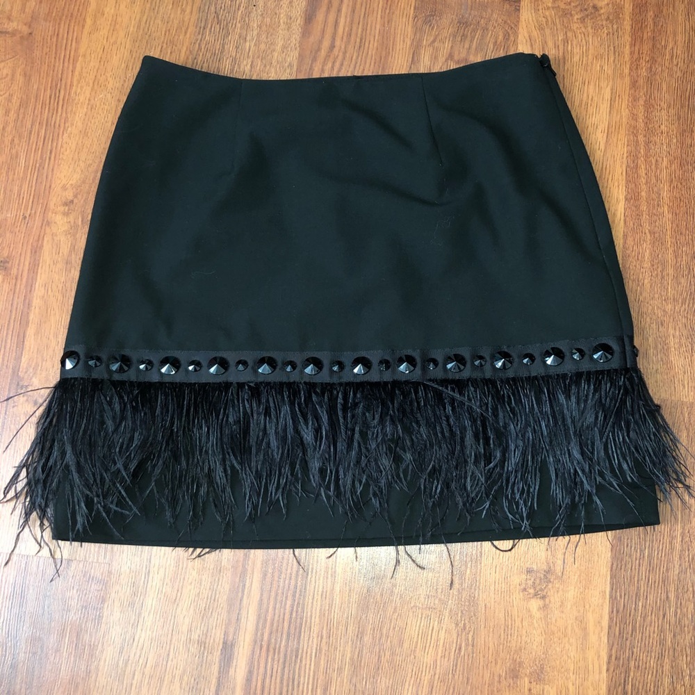 HOST PICK!!!Michael Kors Feather Trim Skirt